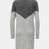 Sivé melírované svetrové šaty s prímesou vlny VERO MODA