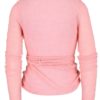 Ružový zavinovací sveter DEHA