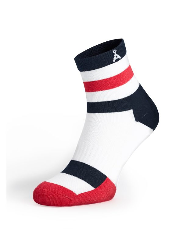 Červeno-biele športové unisex ponožky V páru