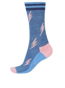 Modré unisex melírované vzorované ponožky Happy Socks Athletic Flash