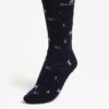 Tmavomodré pánske ponožky so psami Barbour Mavin