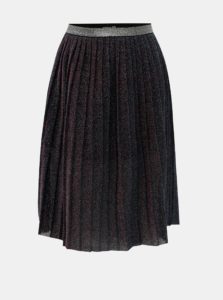 Čierna dievčenská trblietavá plisovaná sukňa Name it