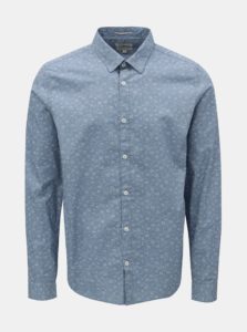 Modrá pánska vzorovaná košeľa Garcia Jeans
