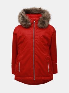 Červená dievčenská funkčná zimná bunda Name it Snow