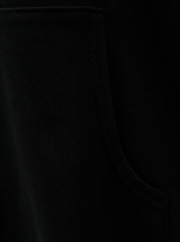 Čierna voľná mikina s čipkou ELVI