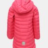 Ružová dievčenská neónová funkčná páperová bunda s kapucňou na patentky Reima Filp