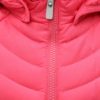 Ružová dievčenská neónová funkčná páperová bunda s kapucňou na patentky Reima Filp