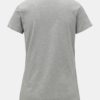 Sivé dámske melírované basic tričko s krátkym rukávom GANT