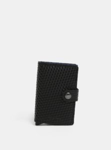 Čierna pánska kožená peňaženka s hliníkovým puzdrom s RFID Secrid Miniwallet Cubic