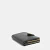 Čierna kožená peňaženka s hliníkovým puzdrom s RFID Secrid Miniwallet Crisple