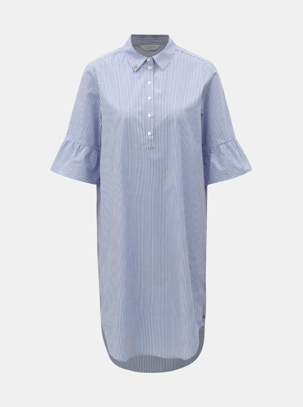 Bielo–modré pruhované košeľové šaty Scotch & Soda