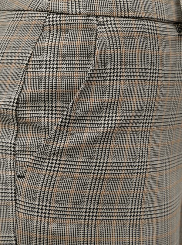 Béžovo-sivé kárované nohavice Dorothy Perkins