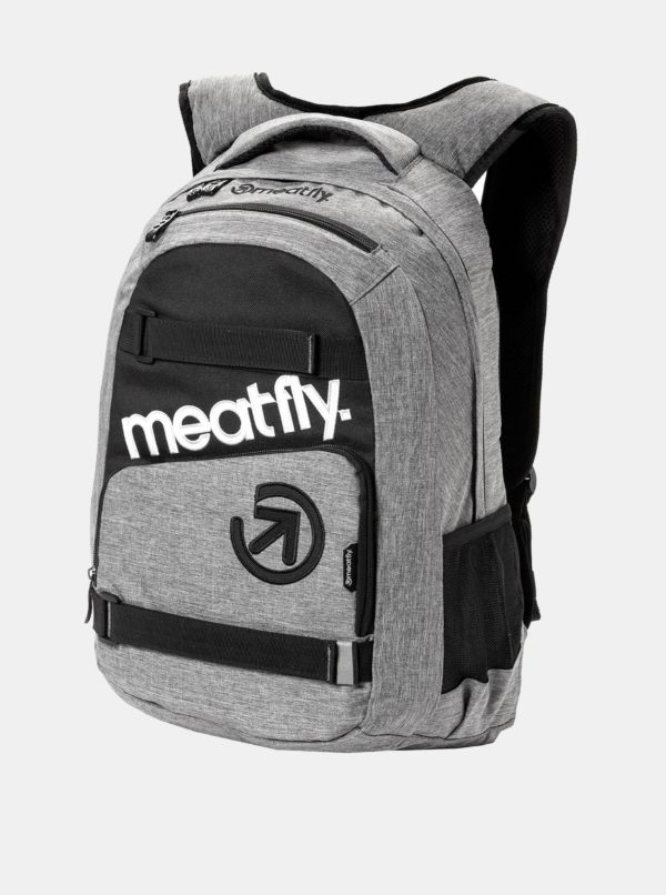 Sivý melírovaný batoh s peračníkom 2v1 Meatfly 22 l
