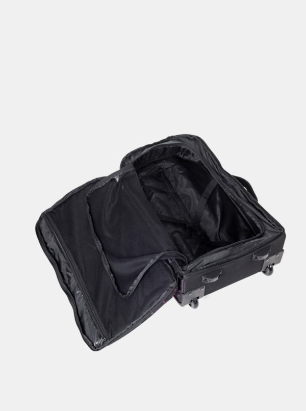 Čierna bodkovaná cestovná taška/batoh na kolieskach Meatfly 40 l