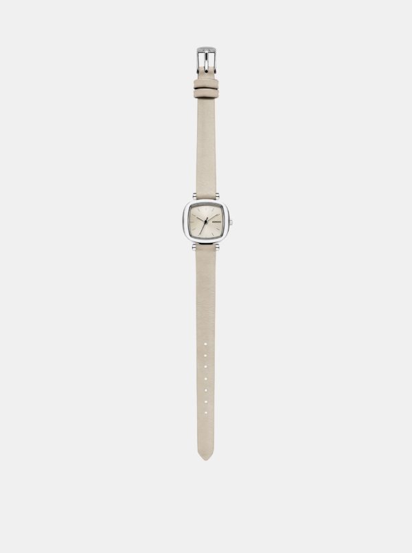 Dámske hodinky so svetlosivým koženým remienkom Komono Money Penny