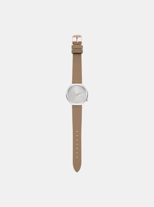 Dámske hodinky s béžovým koženým remienkom Komono Lexo Deco