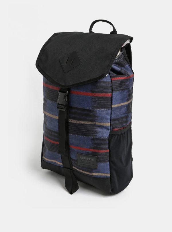 Čierno-modrý vzorovaný batoh Burton 23 l