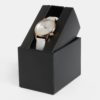 Dámske hodinky s bielym koženým remienkom Komono Lexi Deco