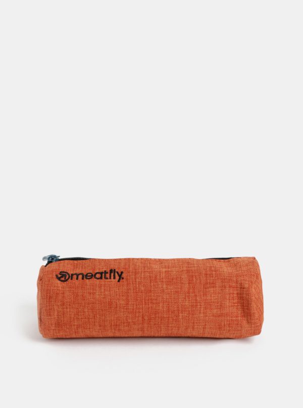 Sivo-oranžový batoh s potlačou a peračníkom Meatfly 20 l