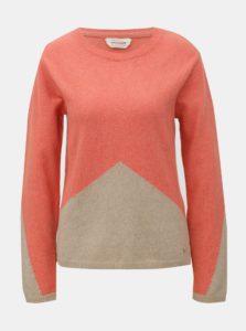 Hnedo–oranžový vlnený sveter SKFK Ergoiem