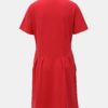 Červené vzorované šaty s gombíkmi SKFK Hiazinta