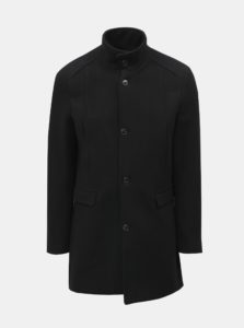 Čierny vlnený kabát Selected Homme Mosto