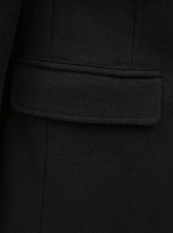 Čierny vlnený kabát Selected Homme Mosto
