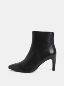 Čierne dámske kožené členkové topánky na ihličkovom podpätku Vagabond Whitney