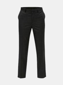 Tmavosivé spoločenské nohavice s drobným vzorom Burton Menswear London