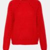Červený sveter s dierovanými detailmi VERO MODA Jay
