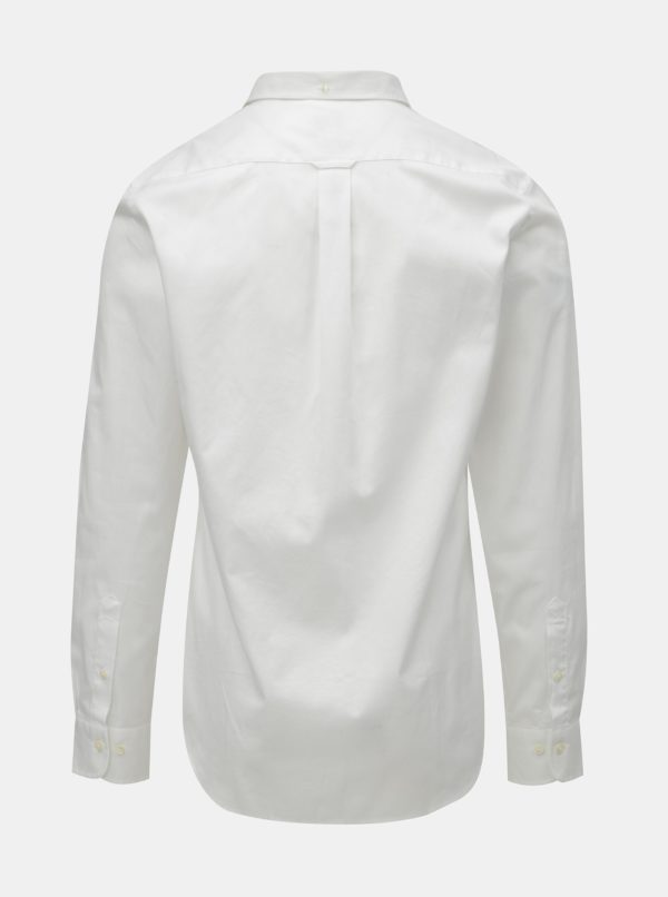 Biela pánska formálna slim fit košeľa GANT