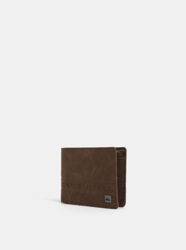 Hnedá pánska koženková peňaženka Quiksilver