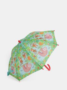 Zelený dáždnik s motívom zvierat Sass & Belle