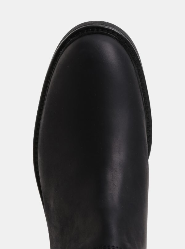 Čierne dámske kožené zimné chelsea topánky GANT Ashley