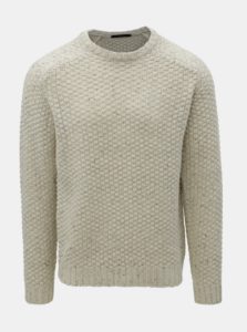 Béžový vlnený sveter SUIT