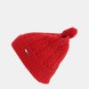 Červená dámska vlnená čiapka s brmbolcom GANT