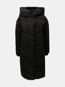Čierny zimný nadýchaný prešívaný kabát Noisy May