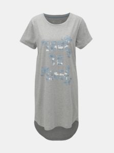 Svetlosivá nočná košeľa s potlačou M&Co
