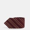 Vínová pruhovaná hodvábna kravata Jack & Jones Johan