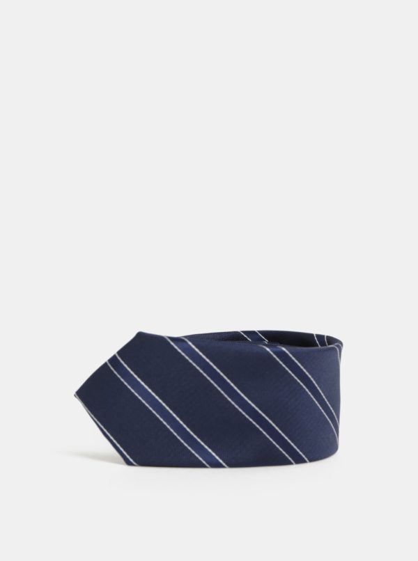 Darčeková kolekcia kravaty, motýlika a vreckovky v tmavomodrej farbe Jack & Jones Necktie