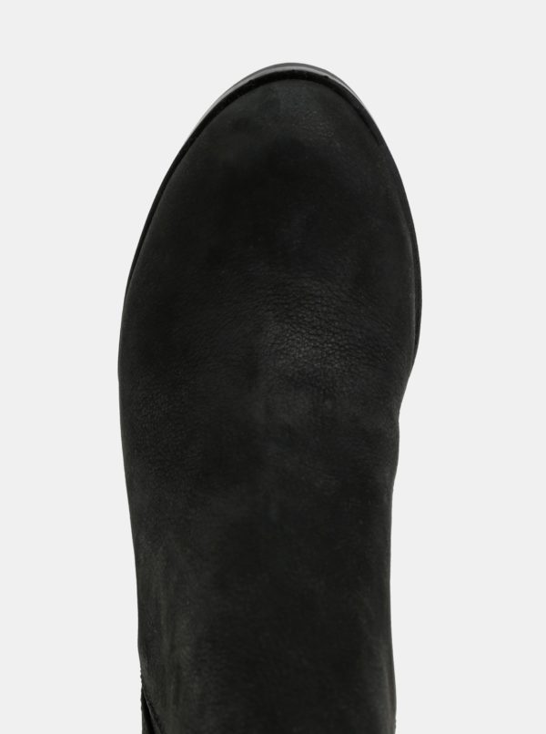 Čierne dámske kožené chelsea topánky ALDO Pessa