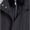 Tmavosivý zimný kabát s prímesou vlny Jack & Jones Duane