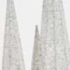 Biela kolekcia troch svietiacich stromov Dakls