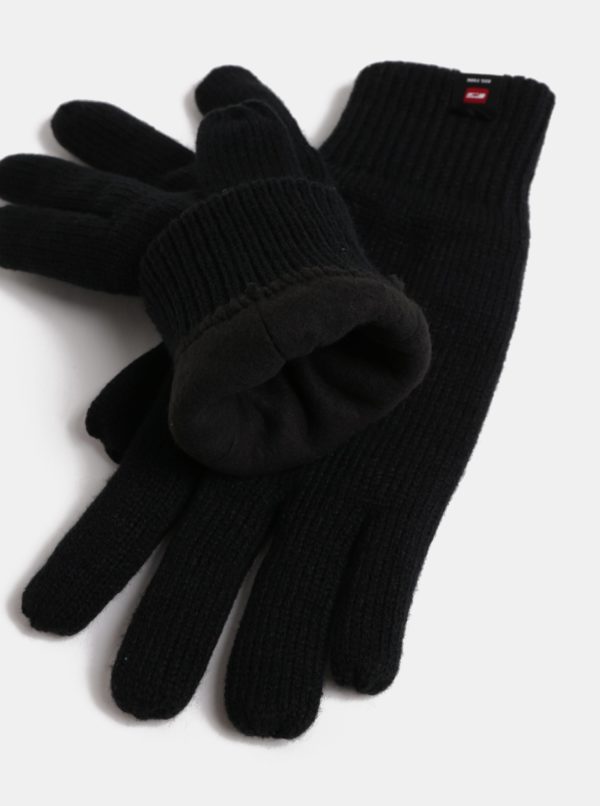 Čierne rukavice Jack & Jones Leon
