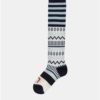 Bielo–modré vzorované vlnené ponožky Kari Traa Åkle Sock
