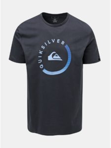 Tmavosivé pánske regular fit tričko s potlačou Quiksilver Slab Sessions