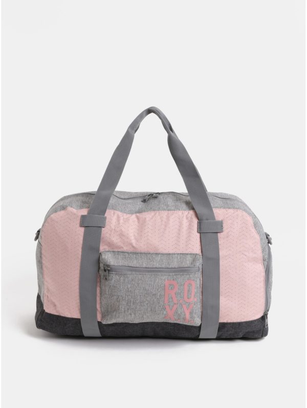 Ružovo–sivá dámska športová taška Roxy Winter Come 32 l