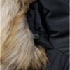 Tmavomodrý prešívaný zimný kabát s odnímateľnou kožušinkou na kapucni Dorothy Perkins