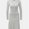 Svetlosivé svetrové šaty Dorothy Perkins