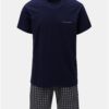 Tmavomodré dvojdielne pánske pyžamo Calvin Klein Underwear